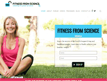 Tablet Screenshot of fitnessfromscience.com